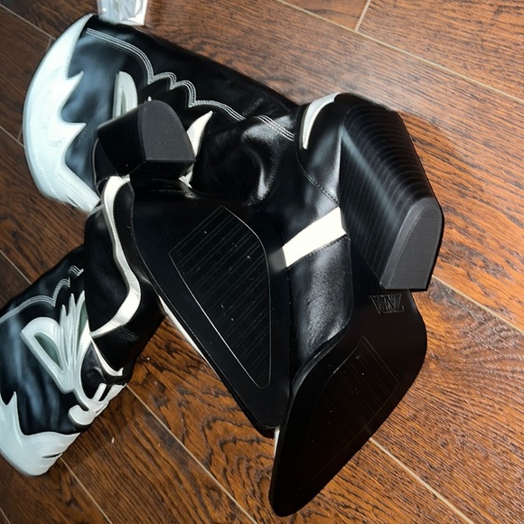 Zara Cowboys boots Leather size 40/9US - Picture 10 of 15